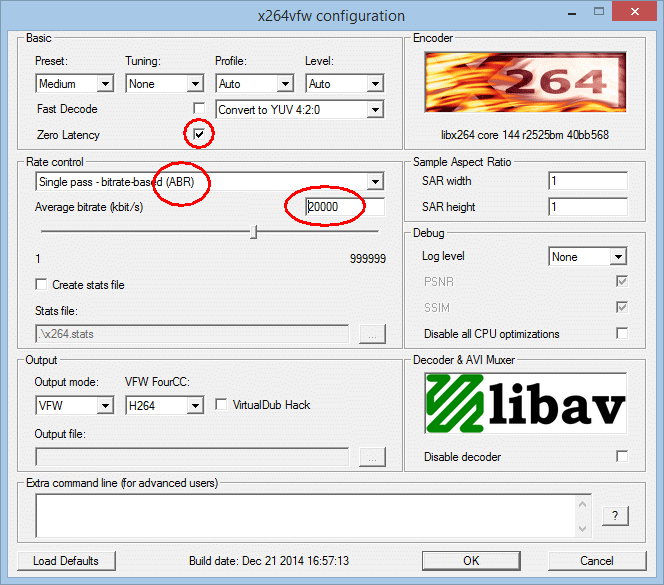 config x264